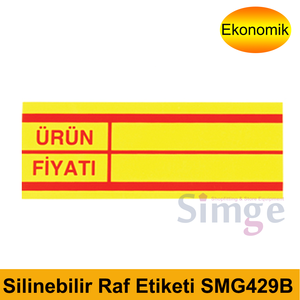 Erasable Shelf Front Label