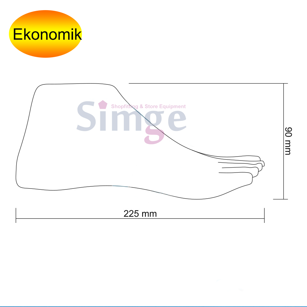 Socket Sock Mini Transparent Sock Mannequin Foot