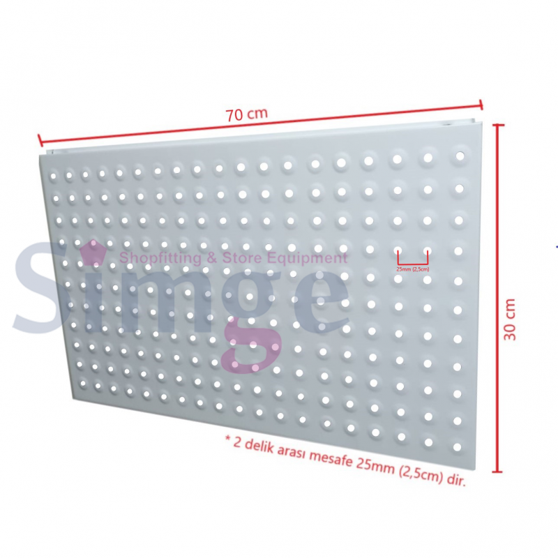 Perforated Panel, Perforated Background Panel - White