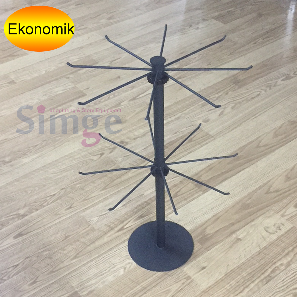 Double-Deck, Swivel, Tabletop Accessory Stand