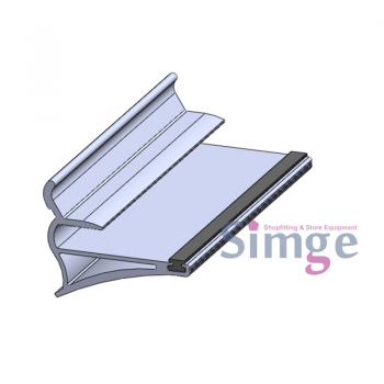 Wavy Surface Panel Glass Holder Aluminum Shelf Profile